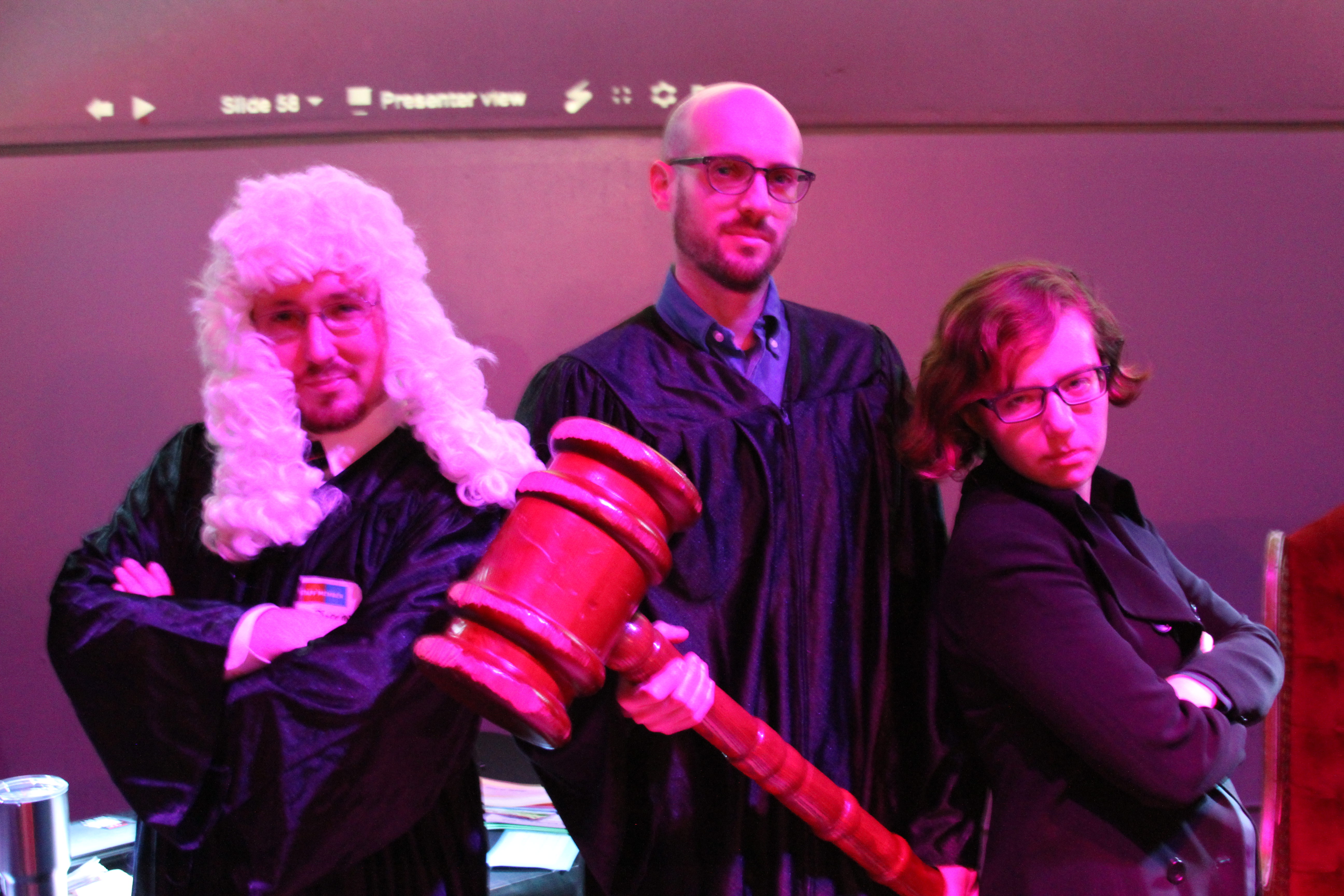 Senior technologist Jeremy Gillula, attorney Andrew Crocker, and technologist Erica Portnoy preside. Senior Staff Technologist Jeremy Gillula, Staff Attorney Andrew Crocker, and Staff Technologist Erica Portnoy preside